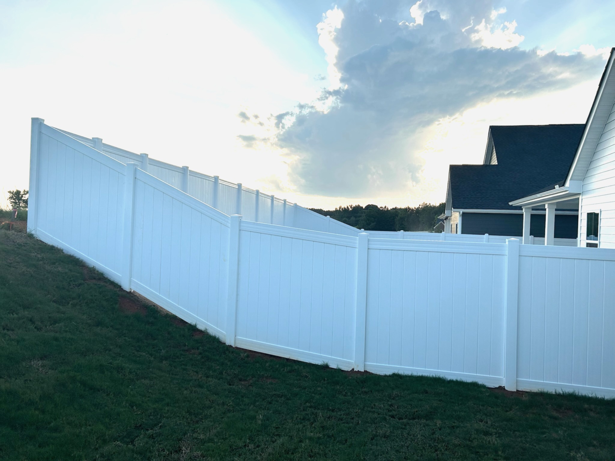 Example of a vinyl privacy fence